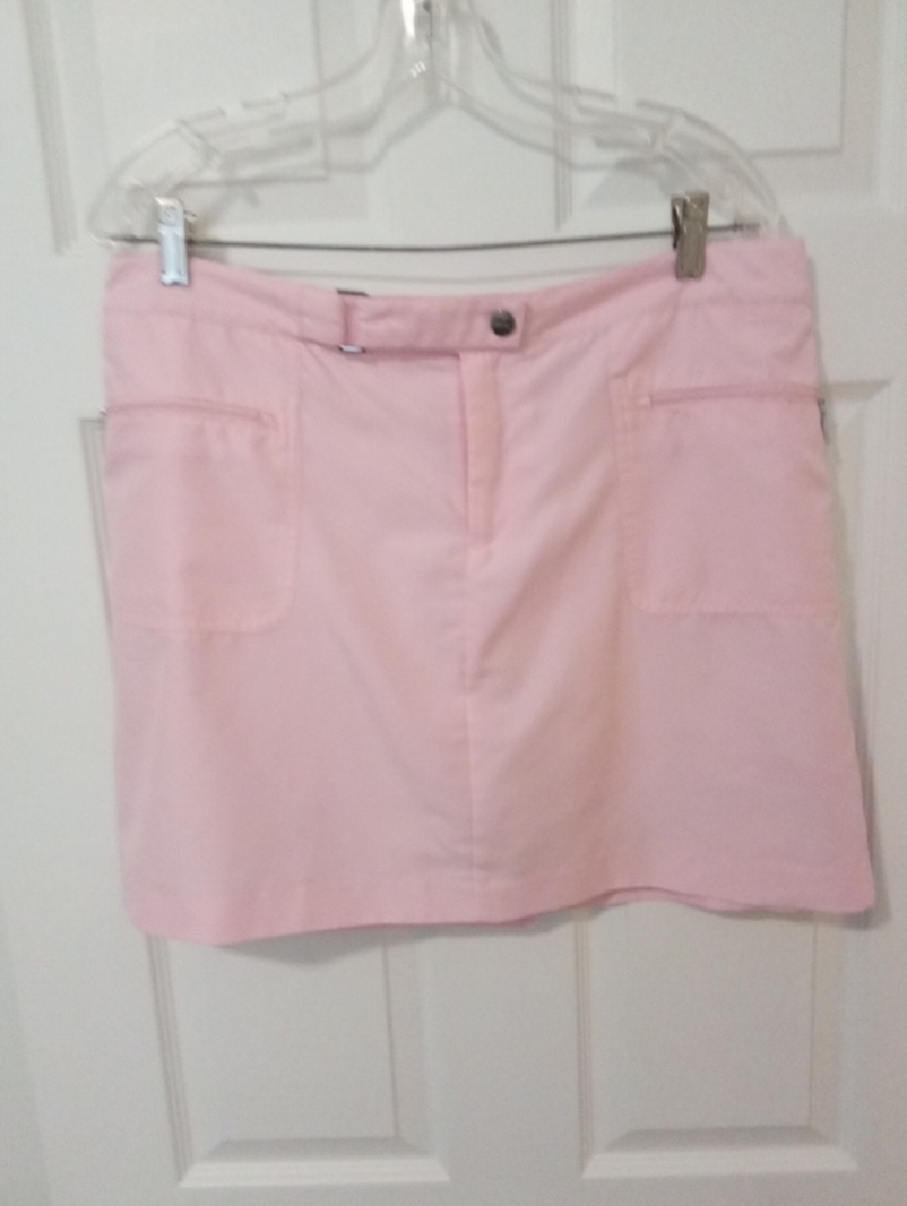 Izod Light Pink Golf Mini Skirt with Front Pockets  Size 12